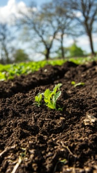 Fresh Growth in the Garden Soil photo