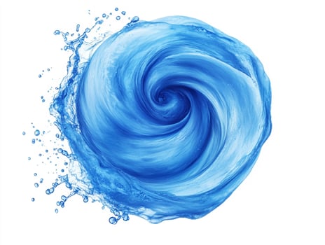 Swirling blue water forming a dynamic vortex in a serene design photo
