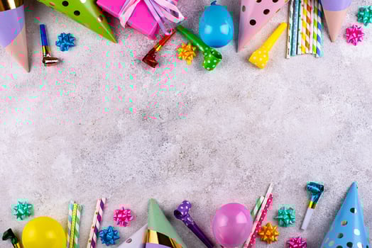 Birthday party celebration concept with papaer hat photo