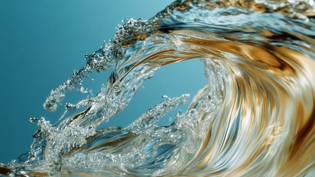 Abstract liquid wave, dynamic motion photo