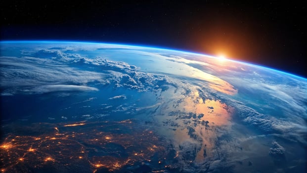 Sunrise Earth, planet photo