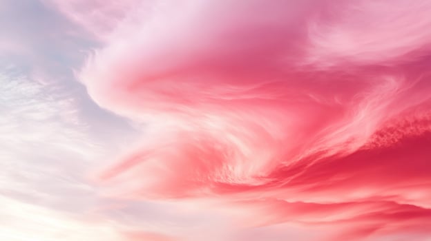 Soft, vibrant cloudscape in rosy hues photo