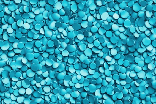 A large pile of blue plastic beads photo