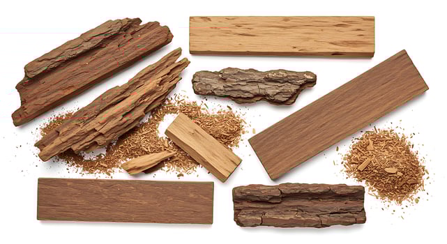 Natural Wood Texture Brown Wooden Pieces Rustic Plank Background bark grain chips design lumber photo