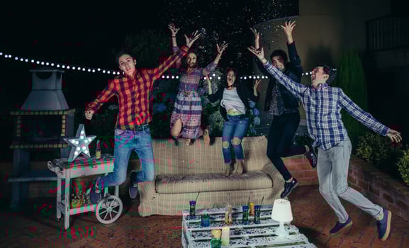 Happy friends having fun photo