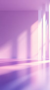 Minimalist empty background interior bathing aesthetic rectangular light, creating soft, ethereal ambiance with contemporary in elements lavender tones and soft shadows design atmosphere photo