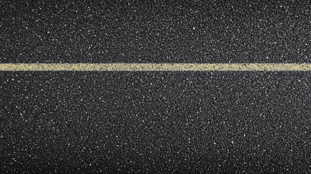 Yellow line on asphalt road surface displaying texture and pattern concept photo