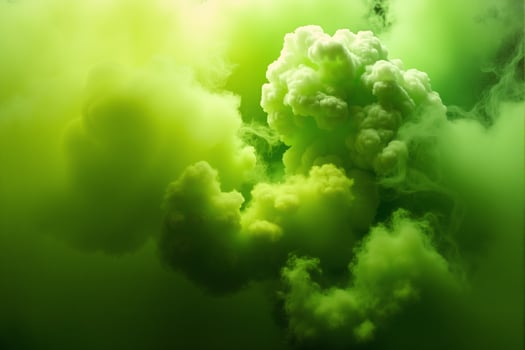 A green cloud is seen in the air photo