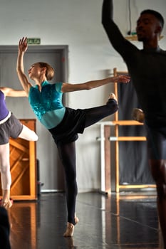 A group of dancers in a dance studio photo