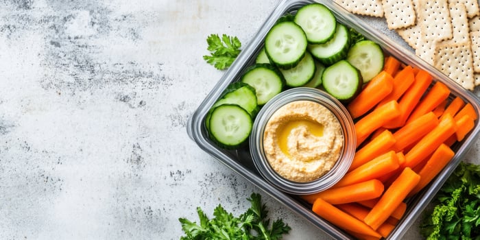 Healthy snack ideas for lunchbox meal prep and nutrition photo