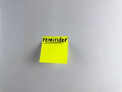 Reminder on self adhesive note paper for people with poor memory photo