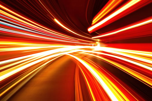 Abstract light trails depicting motion and energy. photo
