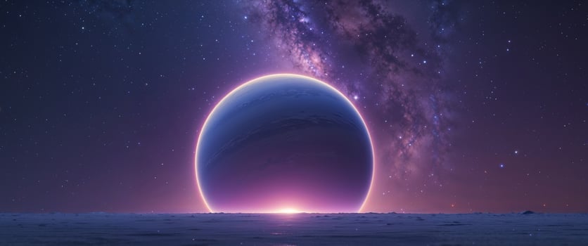 An alien egg in space with a bright light photo