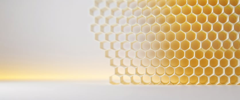 Abstract modern yellow honeycomb background photo
