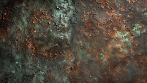 Rustic metal texture background with weathered patina photo