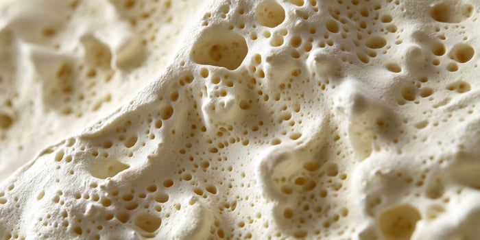 Texture of soft cheese showcasing unique porous structure photo