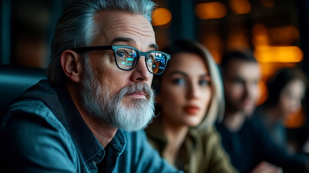 In a revolutionary leap, business professionals are leveraging cutting-edge smart contact lenses, seamlessly integrating real-time meeting data directly into their field of vision This photo