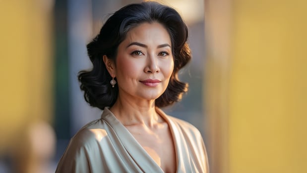 Headshot of a mature asian businesswoman photo