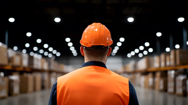 A customs officer inspecting freight at warehouse on International Customs Day photo