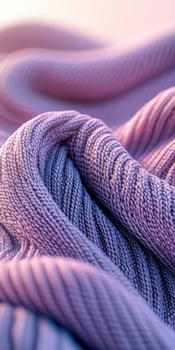 Boucle fabric texture in soft purple shades creates inviting, cozy atmosphere for textiles and fashion enthusiasts photo