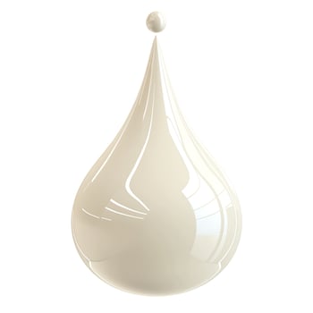 A glossy, white droplet suspended in mid-air, exuding a sense of purity and elegance. photo