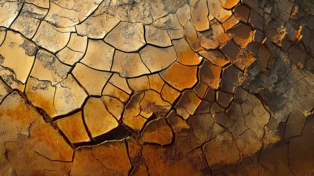 Cracked dry earth texture highlighting effects of drought and climate change photo