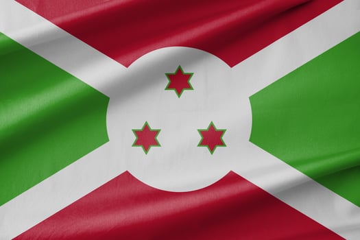 Burundi National Flag Waving in the Wind photo