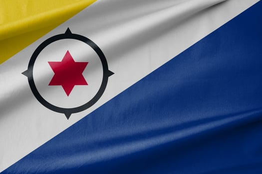 Caribbean Netherlands National Flag Waving in the Wind photo