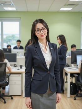 Asian business woman in office photo