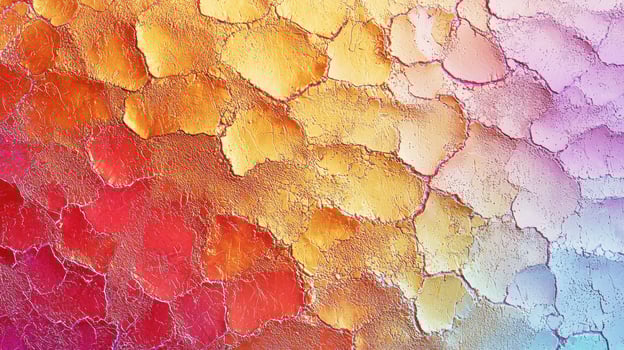 A colorful abstract painting of a rainbow photo