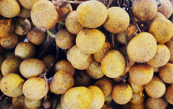 Longans for sale in supermarket, Fresh Longans background, tropical Thai fruit, Food available to everyone. photo