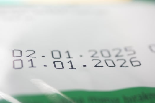 Key dates on packaging for 2025 and 2026 reference photo