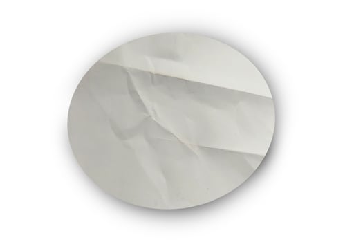 A white paper with a small hole in it photo