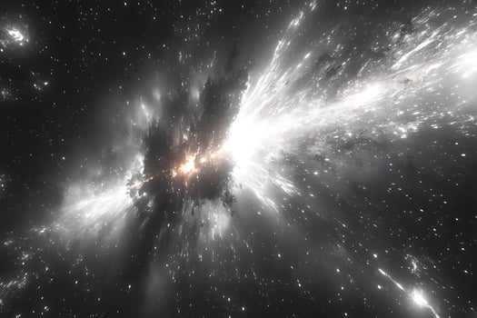 Cosmic Explosion in Deep Space Astrophysics and Universe Exploration Concept photo