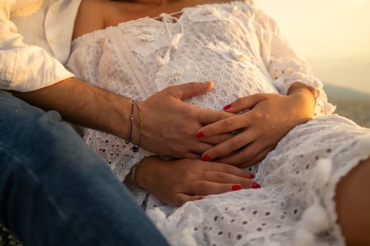 Mother And Father Hand In Hand photo
