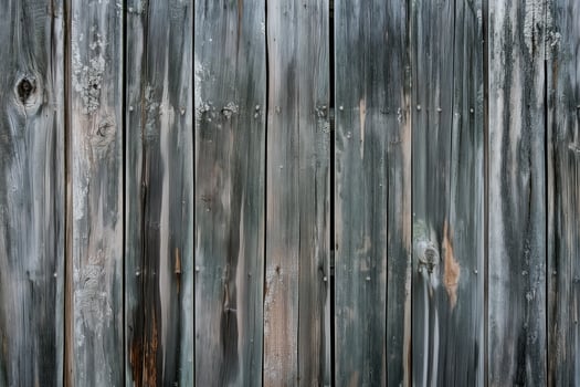 Close-up reveals a weathered wooden fence with rich textures and subtle grey and brown color variations. photo