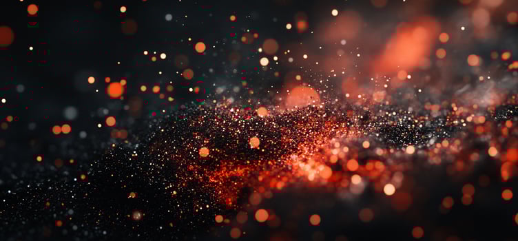 Abstract fiery particles photo