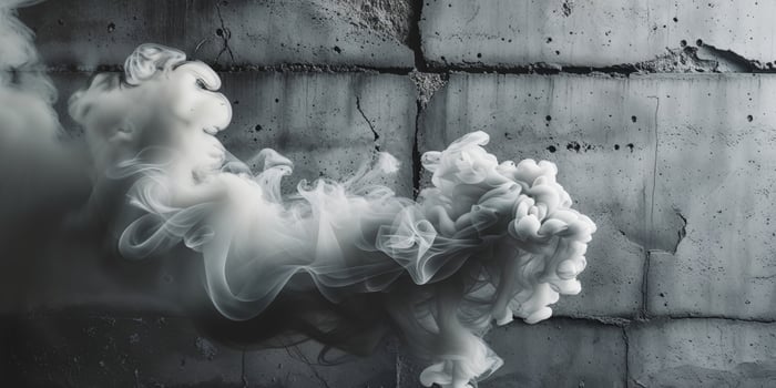Abstract Monochromatic Smoke and Concrete Texture. photo