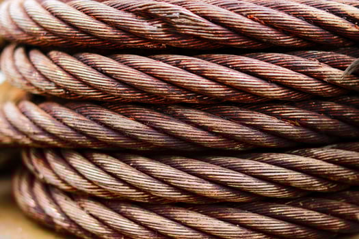 Hawser rope keep the ferry boat at the port, Bangladesh photo