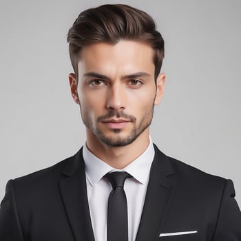 A man in a suit and tie photo