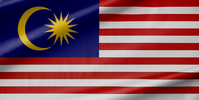 Malaysia National Flag Waving in the Wind photo