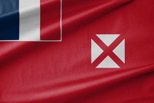 Wallis and Futuna National Flag Waving in the Wind photo