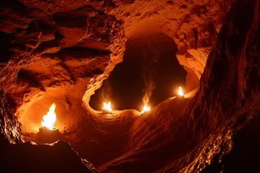Candles in the cave photo