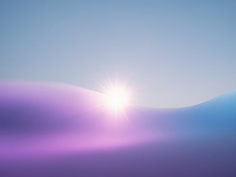 A purple and blue background with the sun shining photo