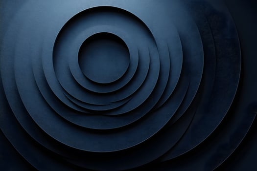 Abstract Circular Layers in Dark Blue Tones for Modern Design Concepts photo