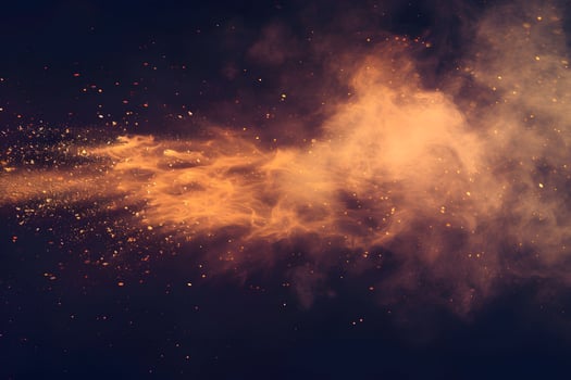 Orange Smoke and Incandescent Particles photo