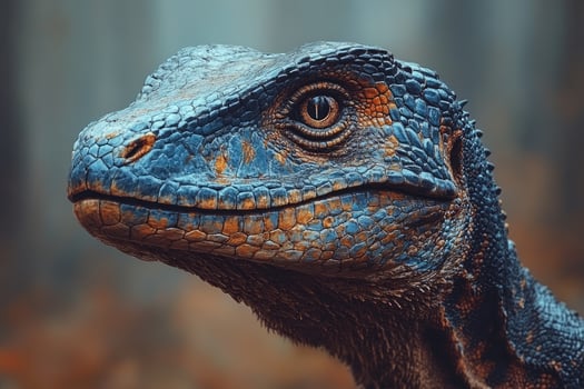 Blue and Brown Reptile Portrait Close Up photo
