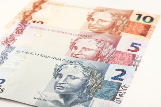 Brazilian Real Bills in Assorted Denominations photo