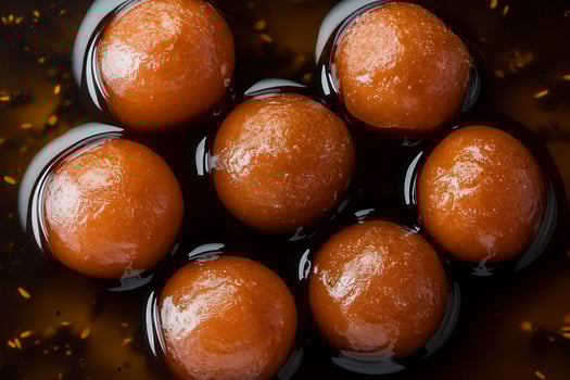 A close up of a bowl of fried balls photo