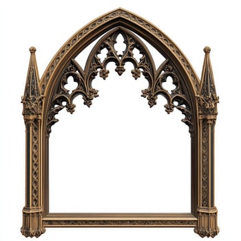 Ornate Gothic archway design, showcasing intricate detailing and architectural elegance photo